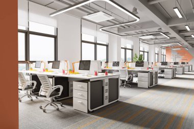 Modern Interior Open Office Workspace