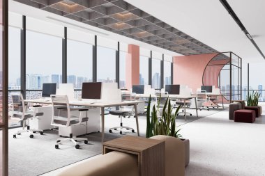 Modern Interior Open Office Workspace