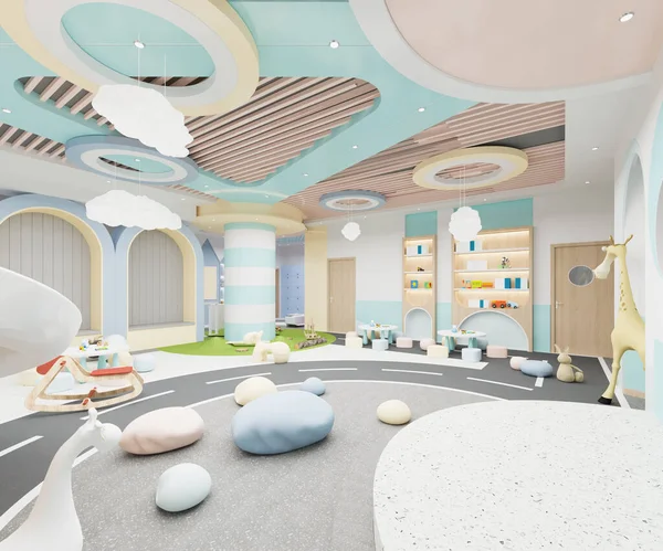 Interior Modern Playroom for Children with Toys