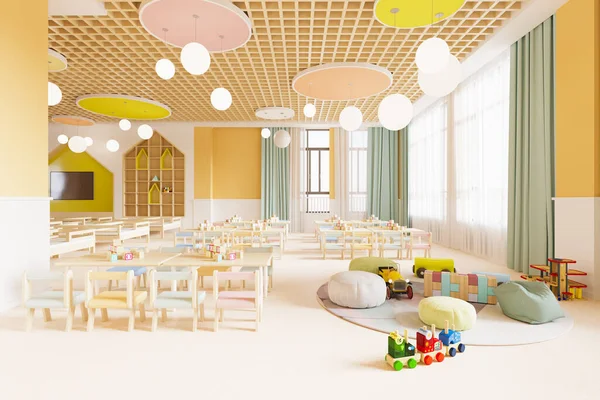 Interior Modern Playroom for Children with Toys