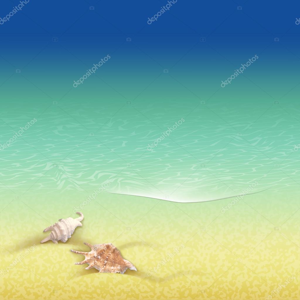 sfondo stile retr² di estate Vacanze — Foto Stock © kostins Paesaggio marino di vacanze estive con sfondo colore retr² conchiglie di mare spiaggia di sabbia "il migliore vacanza estiva" testo in stile vintage