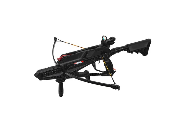 Modern Crossbow Quiet Weapon Hunting Sports Recreation Isolate White Background — Stock Photo, Image