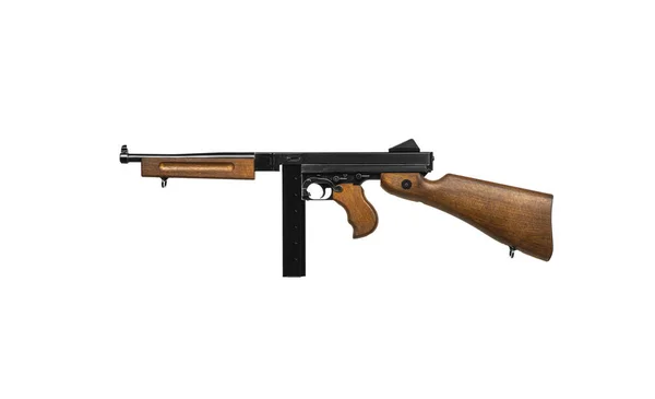 Oldtimer Maschinenpistole Tommy Gun Waffen Der Armee Und Der Mafia — Stockfoto