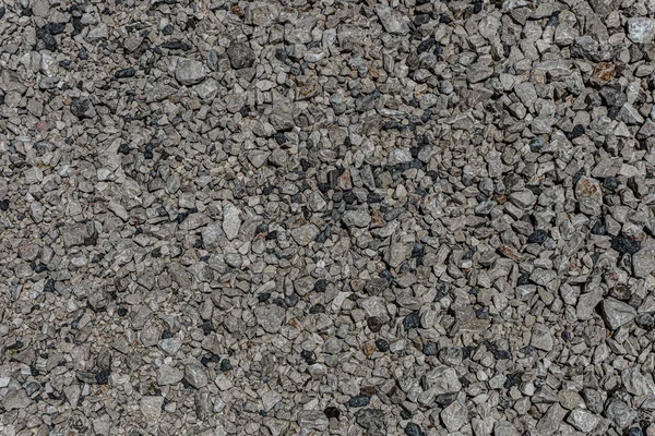 Texture Fine Gravel Granite Gray Background Lots Small Stones Lying — Stock Photo, Image