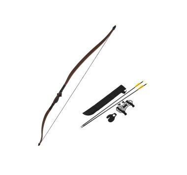 Modern spor yayı. Spor ve eğlence için silahlar. Beyaz arkaplanda izole et.