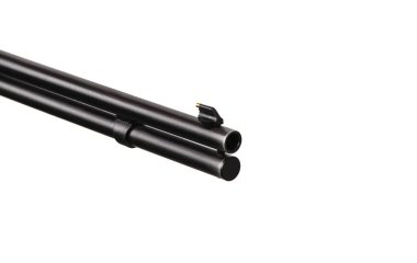 American rifle of the times of the wild west. Vintage weapons. Isolate on a white background.