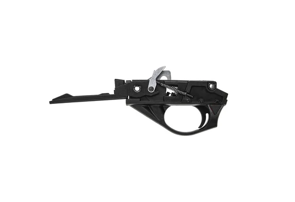 Shock Trigger Voor Shotgun Isoleren Witte Achtergrond Pistool Trekker Reparatie — Stockfoto