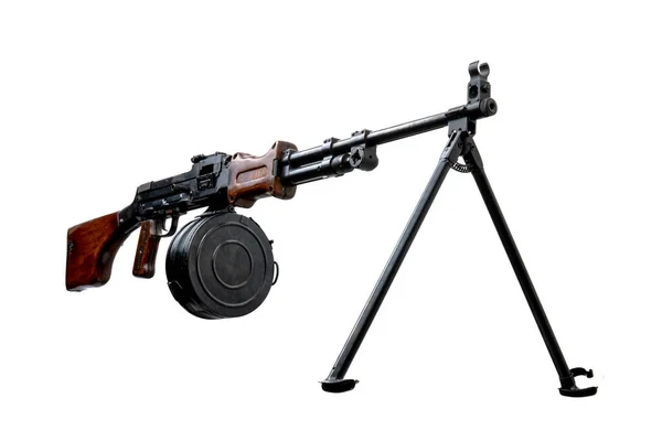 Rpk Machine Gun Wooden Butt Bipod Weapons Soviet Army Isolate — Photo