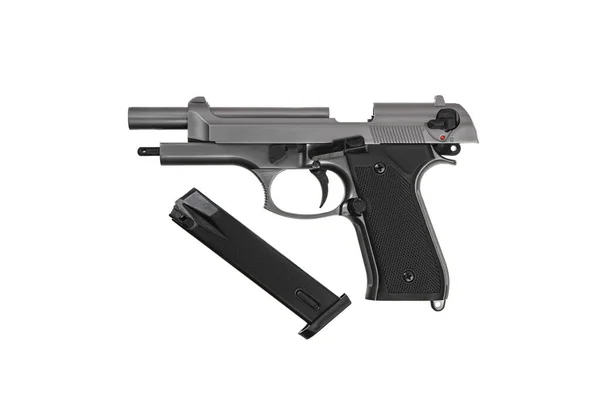 Nowoczesny Półautomatyczny Pistolet Krótkolufowa Broń Samoobrony Uzbrojenie Policji Jednostek Specjalnych — Zdjęcie stockowe