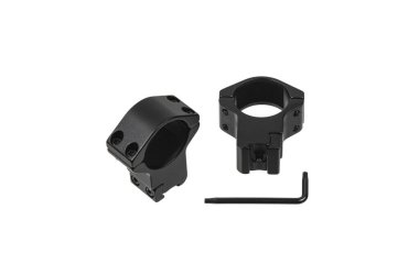 Beyaz arka planda izole edilmiş bir tüfeğin dürbünü için yapılmış hızlı bir bağlantı kopması. Keskin nişancı Dürbünü Hızlıca Bırak.