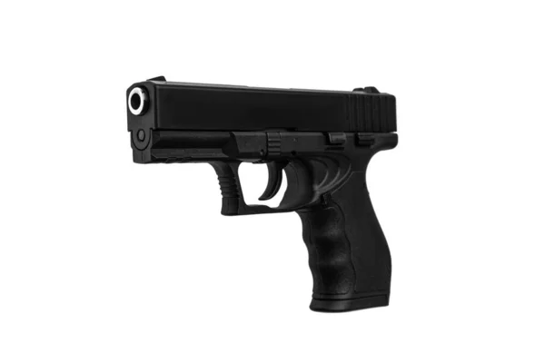 Σύγχρονο Ημι Αυτόματο Πιστόλι Ένα Κοντό Όπλο Για Αυτοάμυνα Οπλίζοντας — Φωτογραφία Αρχείου