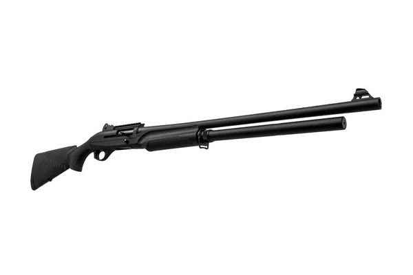 Modern Semi Automatic Shotgun Weapons Sports Hunting Black Weapon Isolate — Stock Photo, Image