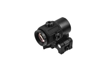 Modern optik kolatör görüşü. Kısa mesafeden ateş etmek için nişan alma cihazı. Beyaz arkaplanda izole et.