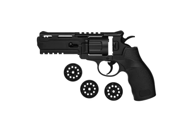 Pistolet Powietrzny Nowoczesna Broń Pneumatyczna Powietrza Miękkiego Sportowego Rozrywkowego Manekin — Zdjęcie stockowe