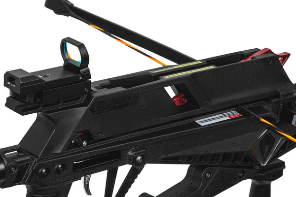 Close Modern Crossbow Isolate White Background Quiet Weapon Hunting Sports — Stock Fotó