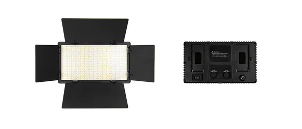비디오 램프는 배경에서 분리됩니다 플럭스의 형성을 셔터가 Led 비디오 — 스톡 사진