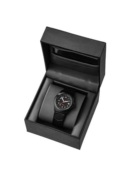Armbanduhr Isoliert Auf Weißem Hintergrund Sport Armbanduhr Mit Nylonarmband Uhren — Stockfoto