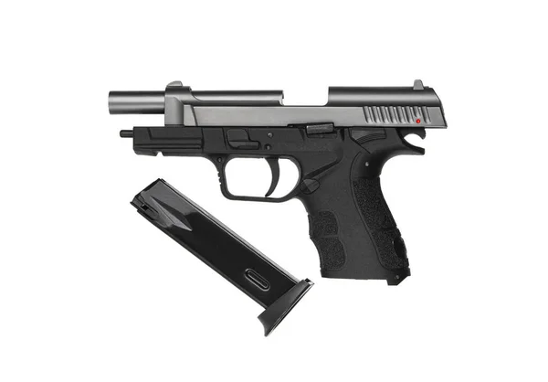 Modern Semi Automatic Pistol Short Barreled Weapon Self Defense Arming — Stock Photo, Image