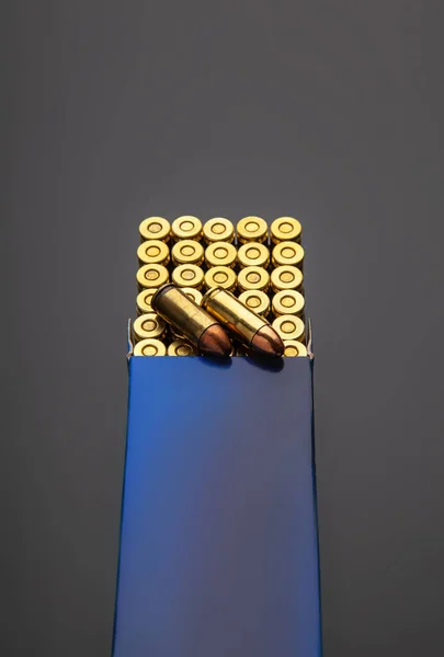 Une Boîte Cartouches Pour Pistolet Munitions Pour Armes Isoler Sur — Photo