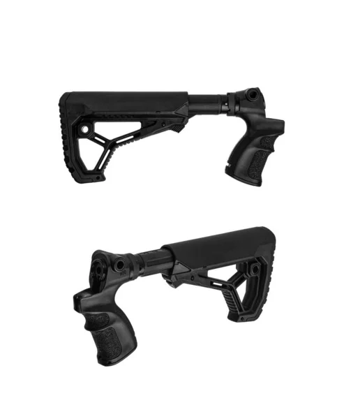 Modern Plastic Folding Buttstock Weapon Handle Replaceable Part Gun Isolate — Fotografia de Stock