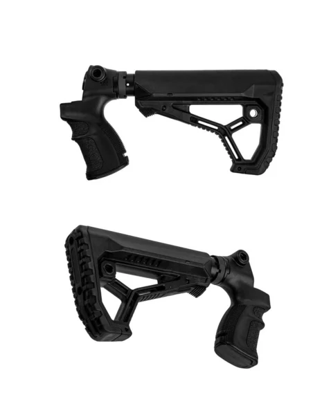 Modern Plastic Folding Buttstock Weapon Handle Replaceable Part Gun Isolate —  Fotos de Stock