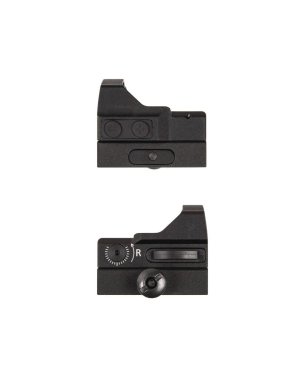 Modern optik kolatör görüşü. Kısa mesafeden ateş etmek için nişan alma cihazı. Beyaz arkaplanda izole et.