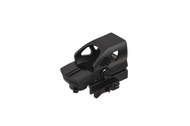 Modern optik kolatör görüşü. Kısa mesafeden ateş etmek için nişan alma cihazı. Beyaz arkaplanda izole et.