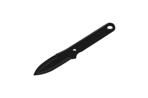 Throwing Knife Black Blade Handle Silent Weapons Assassins Ninjas Isolate — Fotografia de Stock