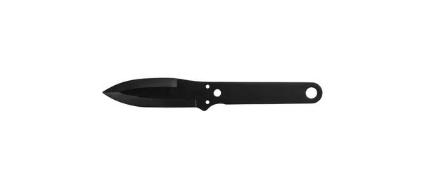 Throwing Knife Black Blade Handle Silent Weapons Assassins Ninjas Isolate — Stockfoto