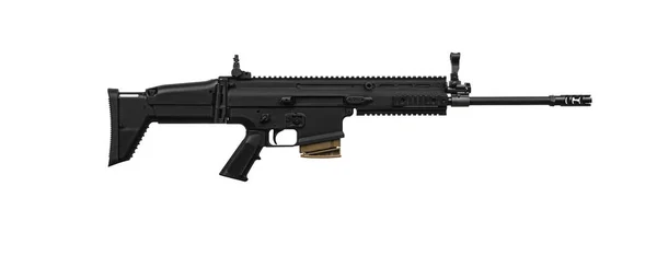 Moderní Automatická Puška Izolovaná Bílém Pozadí Zbraně Pro Policii Speciální — Stock fotografie