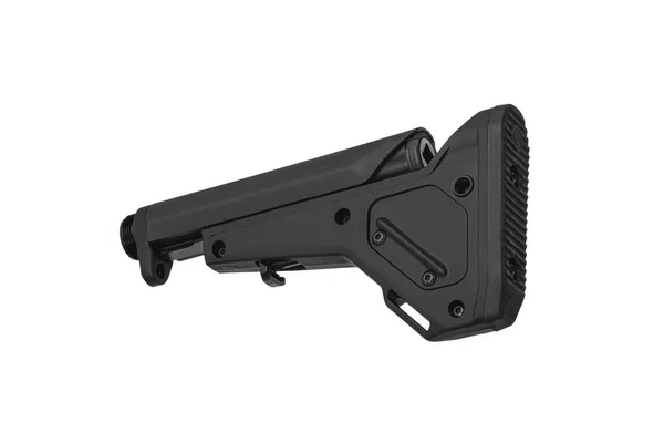 Modern Plastic Folding Buttstock Replaceable Part Gun Isolate White Background — стоковое фото