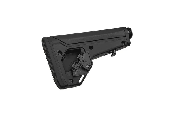 Modern Plastic Folding Buttstock Replaceable Part Gun Isolate White Background — Zdjęcie stockowe