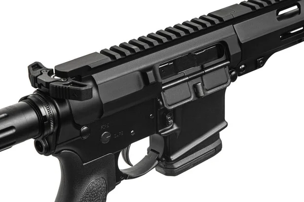 Fusil Automático Moderno Aislado Sobre Fondo Blanco Armas Para Policía — Foto de Stock