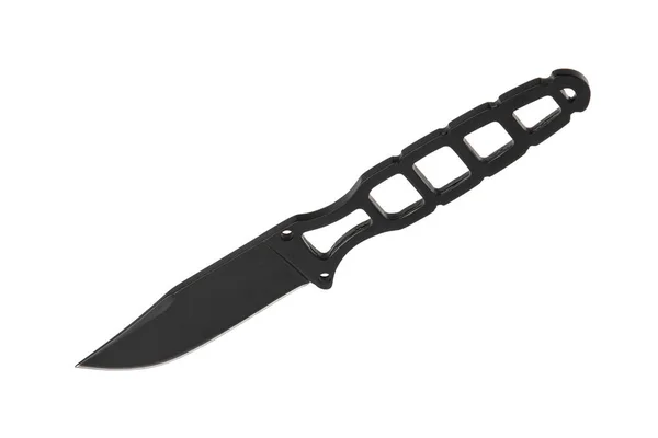 Throwing Knife Black Weapon Ninja Assassin Isolate White Background — Stock Photo, Image