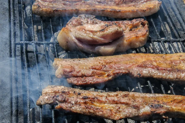 Spareribs on the Barbecue Grill — Stock Photo, Image