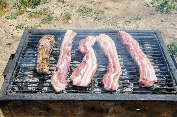 Spareribs sur le barbecue — Photo