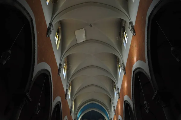 Soffitto Della Chiesa Dei Cappuccini Nostra Signora Lourdes Fiume Chiesa — Foto Stock