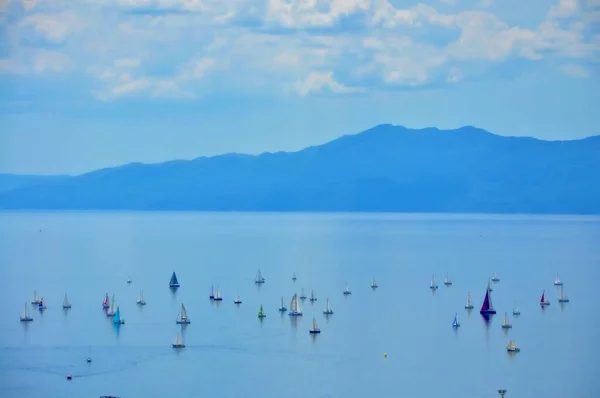 Ιστιοπλοϊκό Regatta Fiumanka Στη Rijeka 2021 Ιστιοπλοϊκά Σκάφη Στη Regatta — Φωτογραφία Αρχείου