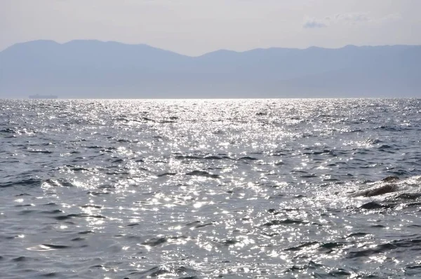 Meeresbeschaffenheit Sonnenlicht Funkelt Und Reflektiert Das Meerwasser Das Vom Sonnenlicht — Stockfoto
