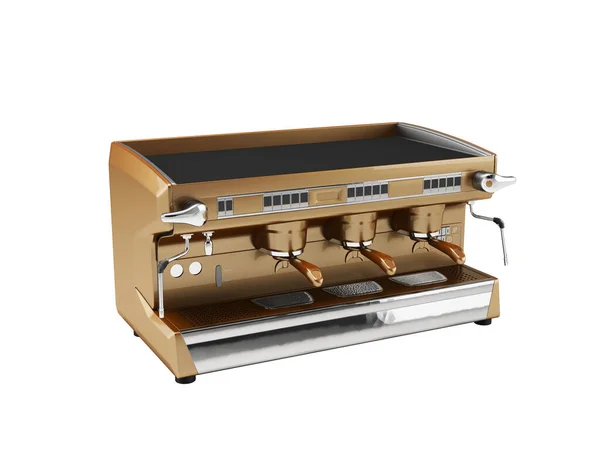 Illustratie Van Bruine Koffiezetapparaat Voor Coffeeshop Perspectief Uitzicht Witte Achtergrond — Stockfoto