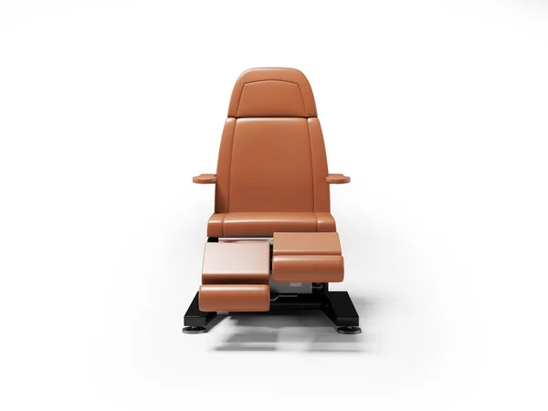 3D illustration of pedicure chair front view on white background with shadow