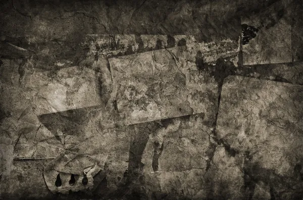 Aufgerissenes Papier an alter Wand — Stockfoto