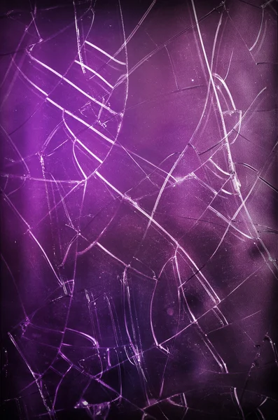 Pink Background with cracked Glass — Stock Photo, Image