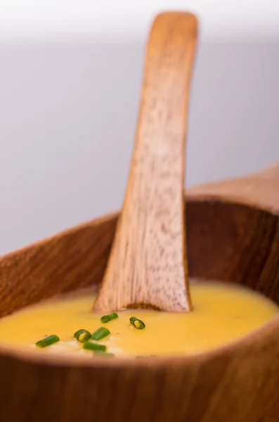 Ev yapımı vejetaryen havuç çorbası — Stok fotoğraf