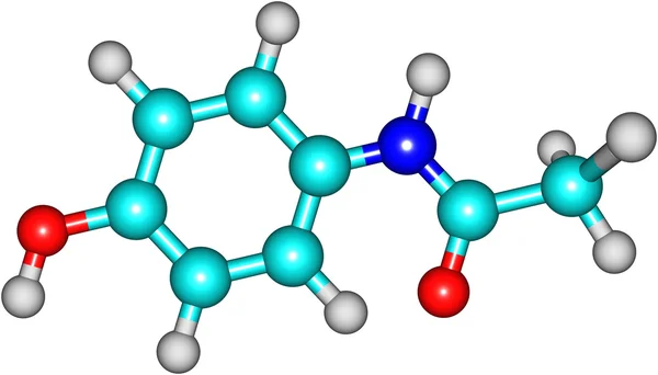 Modelo molecular de paracetamol —  Fotos de Stock