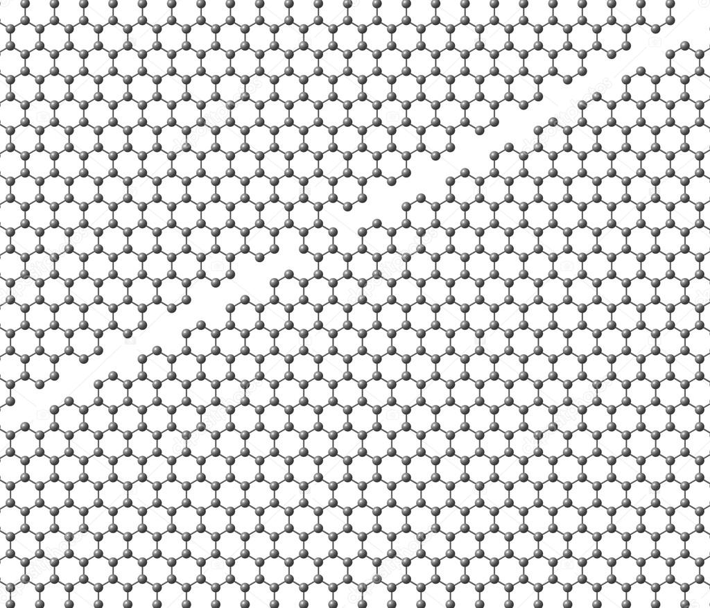 Graphene sheet divided into two parts — Stock Photo © olla.davies 36828179