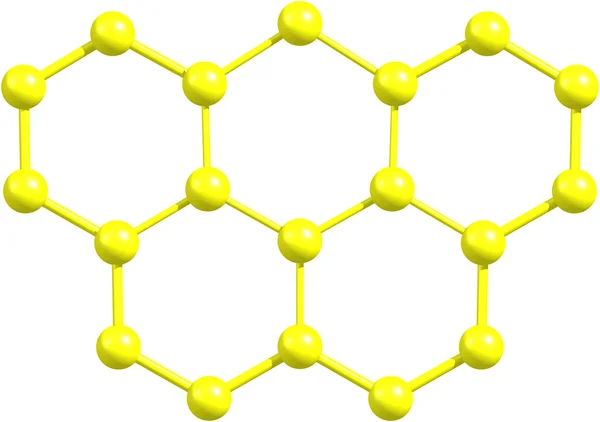 白 olympicene の分子構造 — ストック写真