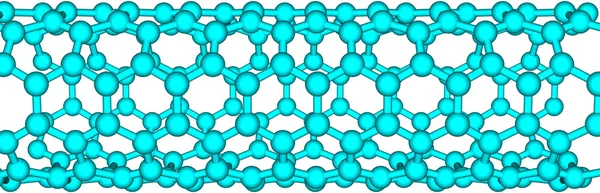 Carbon nanotube on white background — Stock Photo, Image