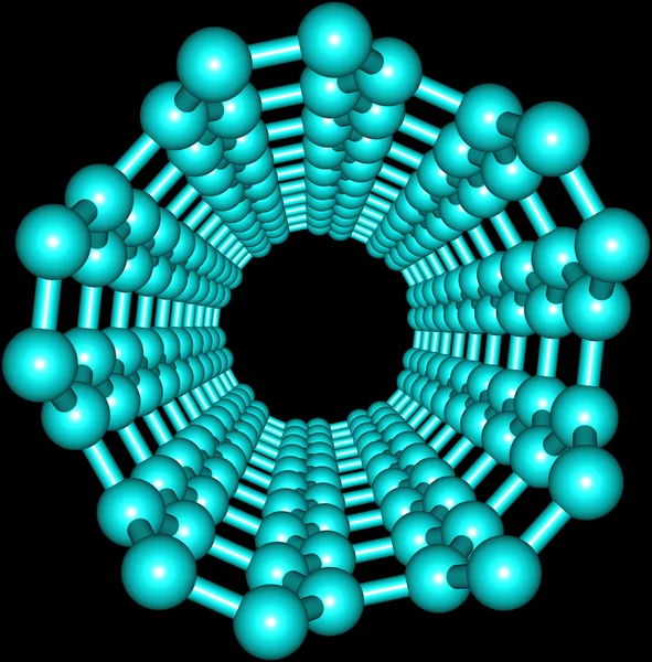 Op zoek naar een koolstof nanobuis — Stockfoto