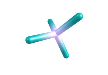 tetrachloromethane moleküler yapısı üzerinde beyaz izole